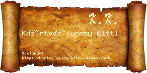 Körtvélyessy Kitti névjegykártya
